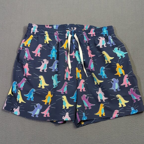 Chubbies Swim Trunks Men's L Blue Tyrannosaurus Reps 5.5" Mesh Lined - Picture 1 of 10